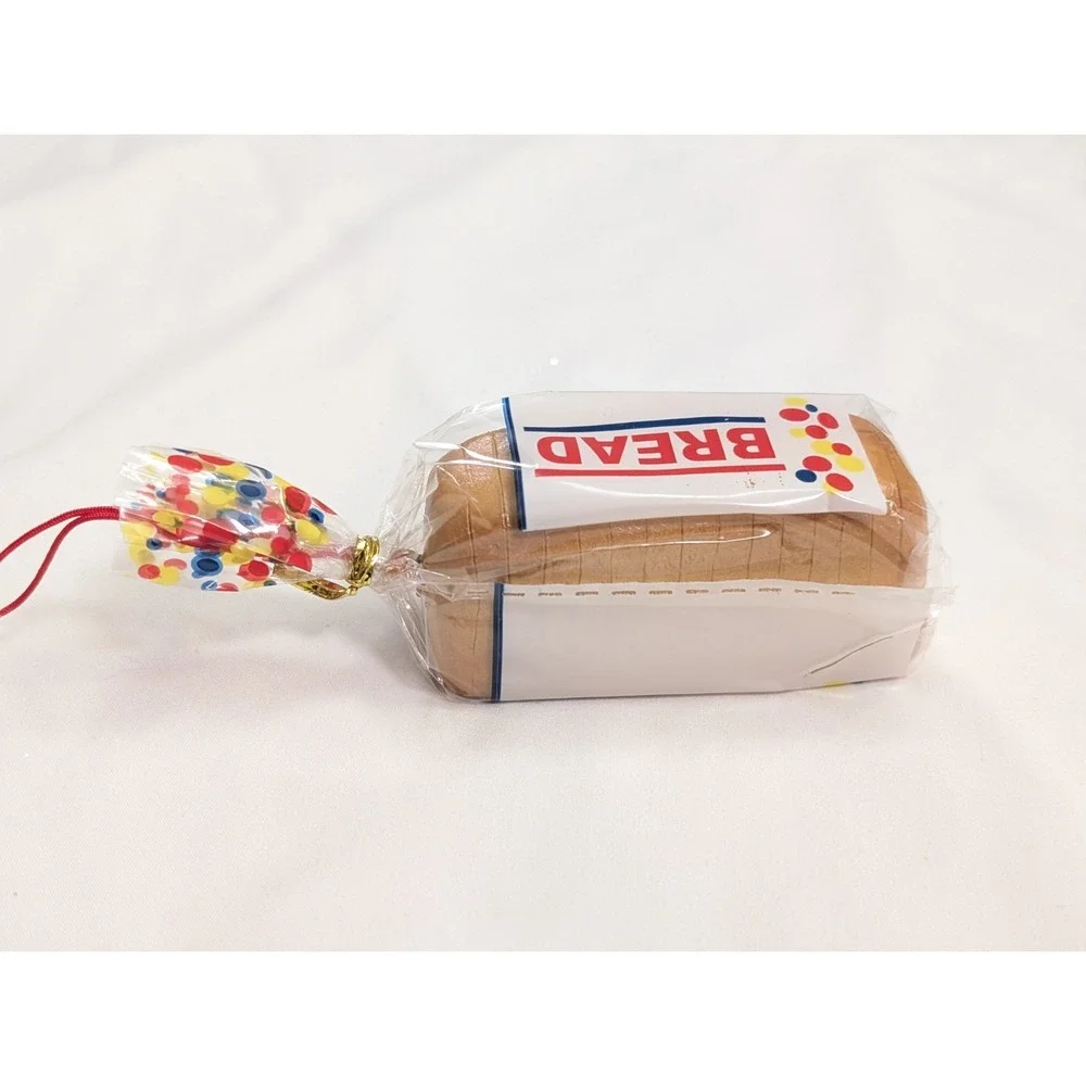 Sliced Wonder White Bread Loaf in Bag Wrapper Faux Food Christmas Ornament New